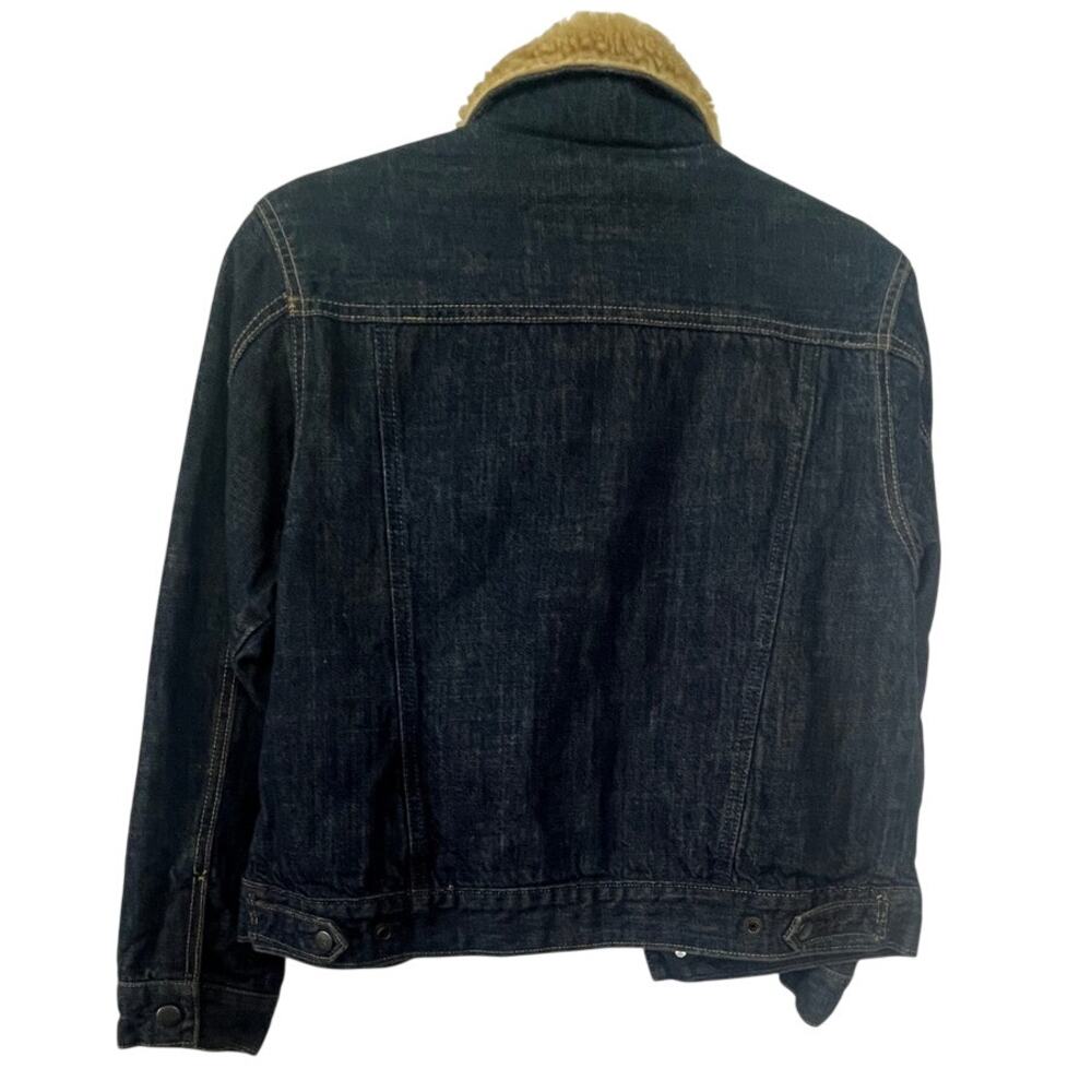 Gap Kids Unisex Denim Jacket with Sherpa Lined Collar XXL - Picture 2 of 11